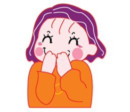 Cute Purple Hair sticker #14887079