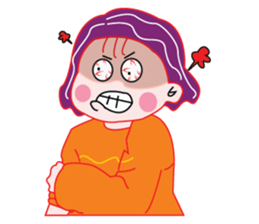 Cute Purple Hair sticker #14887080