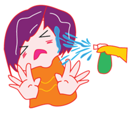 Cute Purple Hair sticker #14887082