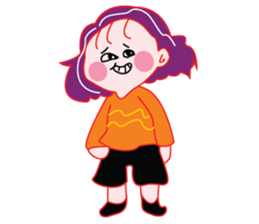 Cute Purple Hair sticker #14887083