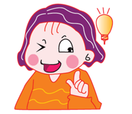 Cute Purple Hair sticker #14887084