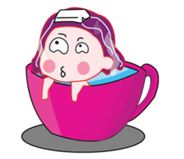 Cute Purple Hair sticker #14887085