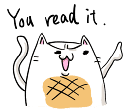 Cat , such as rice cake vol.1(English) sticker #14888753