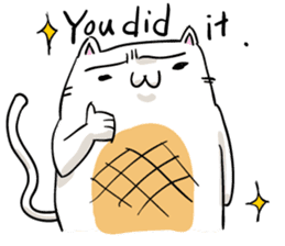 Cat , such as rice cake vol.1(English) sticker #14888761