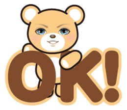 A blue eyed bear sticker #14893046