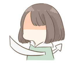 Ordinary glasses girl sticker #14893842
