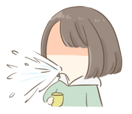 Ordinary glasses girl sticker #14893846