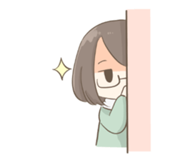 Ordinary glasses girl sticker #14893848