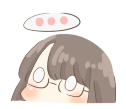 Ordinary glasses girl sticker #14893853