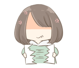 Ordinary glasses girl sticker #14893855