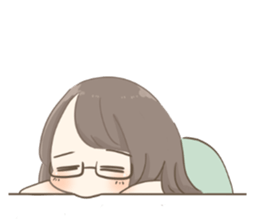 Ordinary glasses girl sticker #14893863