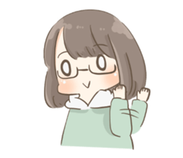 Ordinary glasses girl sticker #14893864
