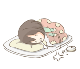 Ordinary glasses girl sticker #14893865