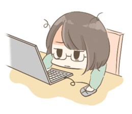 Ordinary glasses girl sticker #14893868