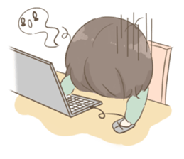 Ordinary glasses girl sticker #14893869
