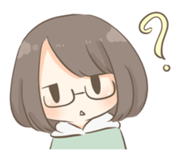 Ordinary glasses girl sticker #14893877