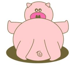 cute pig exercise sticker #14893919