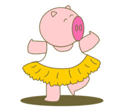 cute pig exercise sticker #14893920