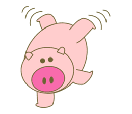 cute pig exercise sticker #14893921