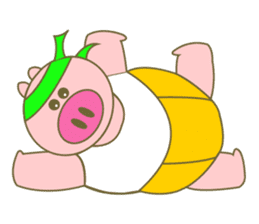 cute pig exercise sticker #14893922