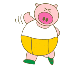 cute pig exercise sticker #14893925
