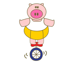 cute pig exercise sticker #14893926