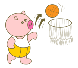 cute pig exercise sticker #14893929