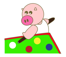 cute pig exercise sticker #14893931