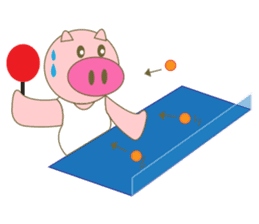 cute pig exercise sticker #14893932