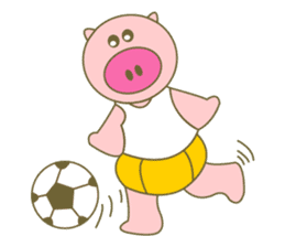 cute pig exercise sticker #14893934
