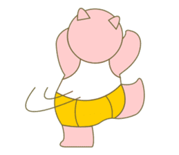 cute pig exercise sticker #14893936