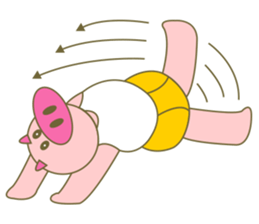 cute pig exercise sticker #14893940
