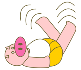 cute pig exercise sticker #14893941