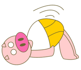 cute pig exercise sticker #14893942