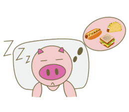 cute pig exercise sticker #14893946