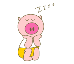 cute pig exercise sticker #14893950