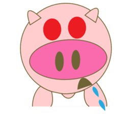 cute pig exercise sticker #14893951