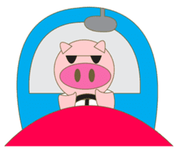 cute pig exercise sticker #14893957