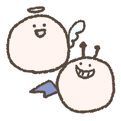 An angel and a demon character