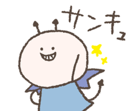 An angel and a demon character sticker #14894539