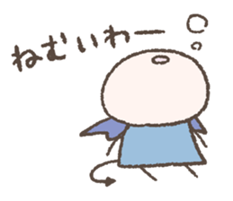 An angel and a demon character sticker #14894542