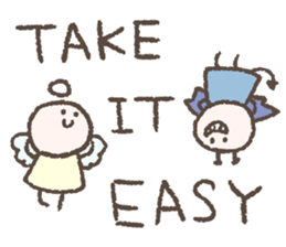 An angel and a demon character sticker #14894547