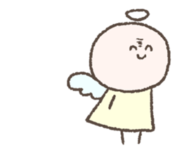 An angel and a demon character sticker #14894561