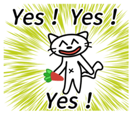 half folwer cat sticker #14895590