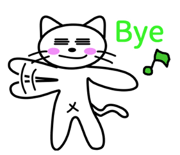 half folwer cat sticker #14895613