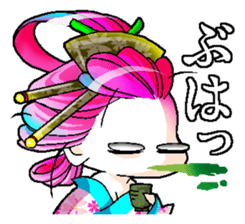 Japanese Oiran stickers "All Sisters"1 sticker #14895997