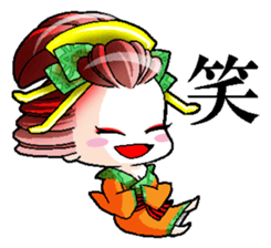 Japanese Oiran stickers "All Sisters"1 sticker #14896009