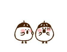 Animated! Rolling acorn sticker #14896367