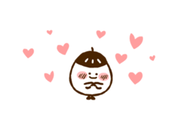 Animated! Rolling acorn sticker #14896372