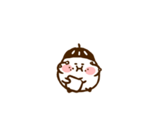 Animated! Rolling acorn sticker #14896376